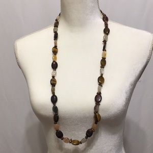 JAY KING TIGERS EYE AND VARIOUS STONES NECKLACE